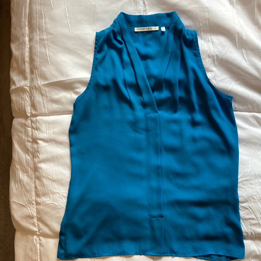 Bright Blue Violet & Claire Blouse Size Small